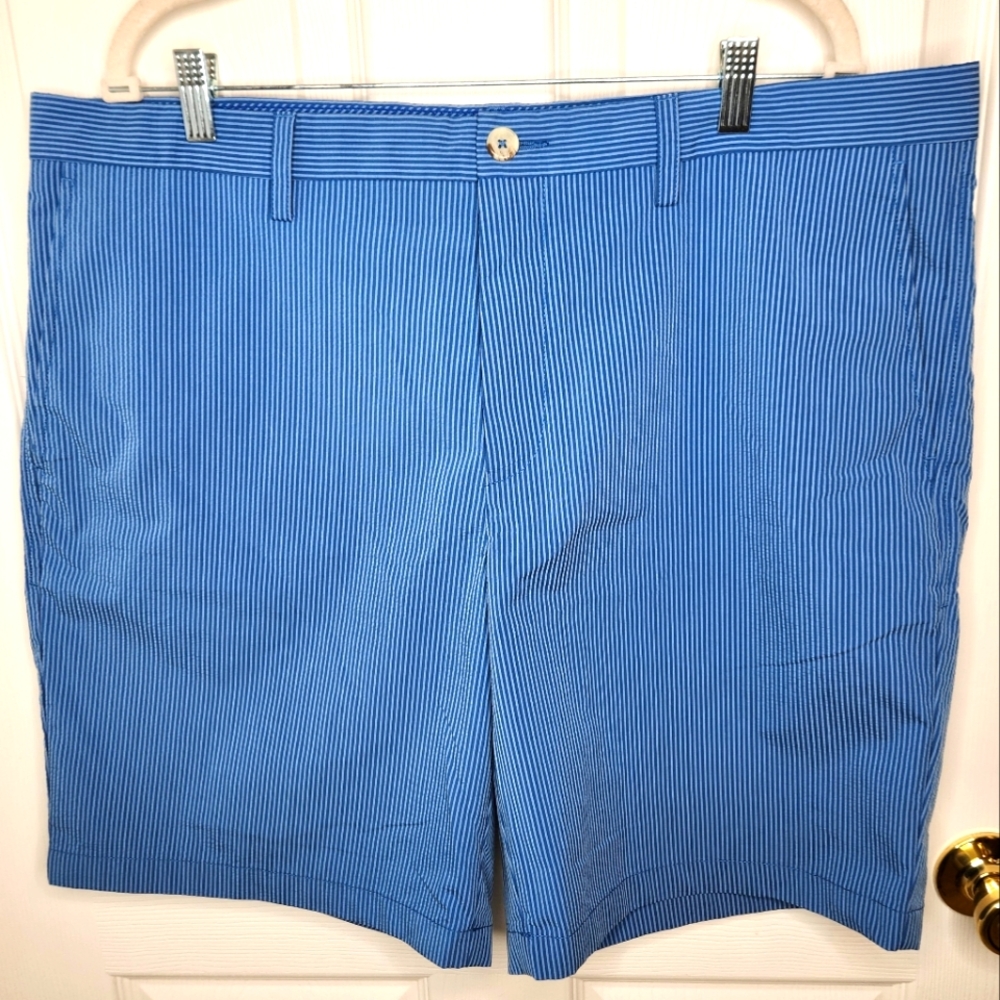 Mens Southern Tide Shorts Blue White Seeksucker Preppy Resortwear Size 40